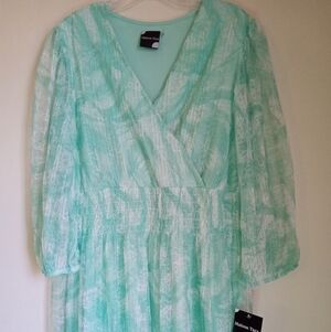 Maison Tara mint green tye dye lace dress NWT size 12